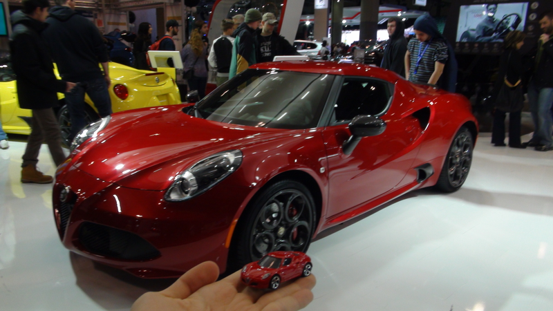 They had Alfa Romeo 4Cs in the exact same colors at last year’s show.